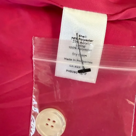 NWT Talbots Tweed Blazer with Fringe Detail Lined Button Up Peplum‎ Waist - Picture 5 of 6